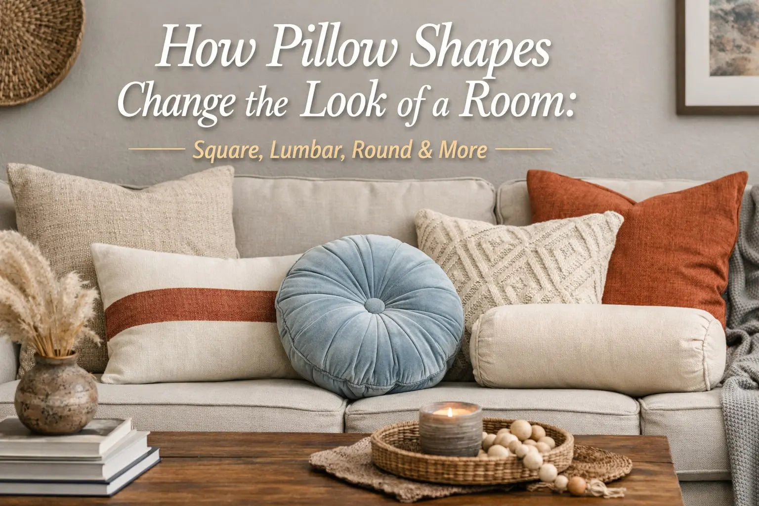 How Pillow Shapes Change the Look of a Room: Square, Lumbar, Round, and Beyond
